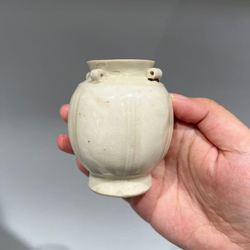 明代 青白瓷四系罐 - 图7