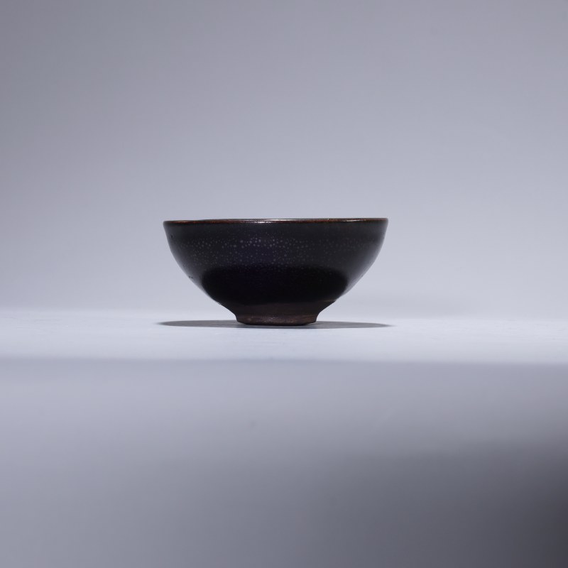 明代 黑釉油滴盏 - 图2