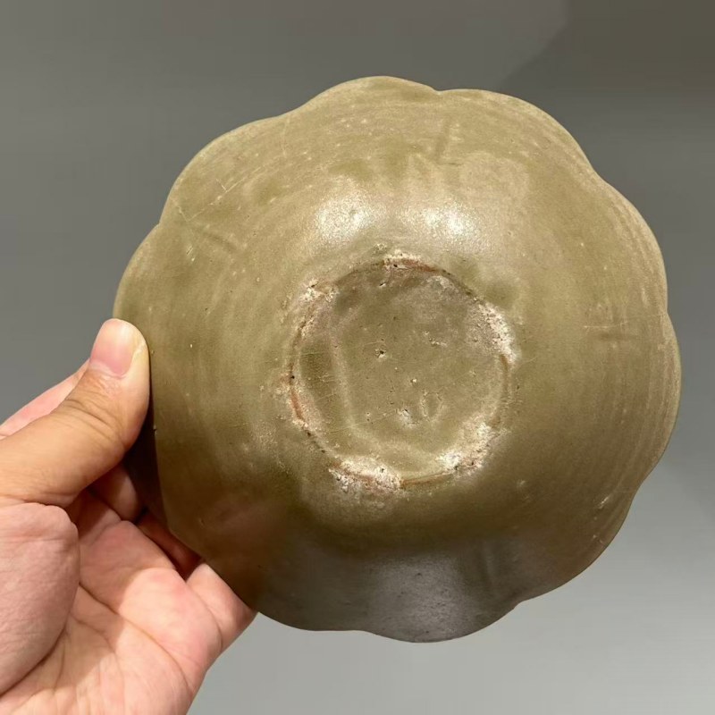 明代 青釉花口洗一对 - 图7