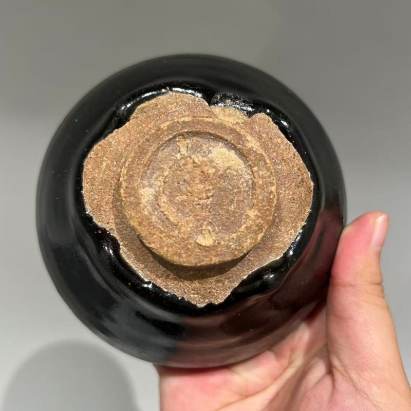 明代 黑釉描银盏 - 图7
