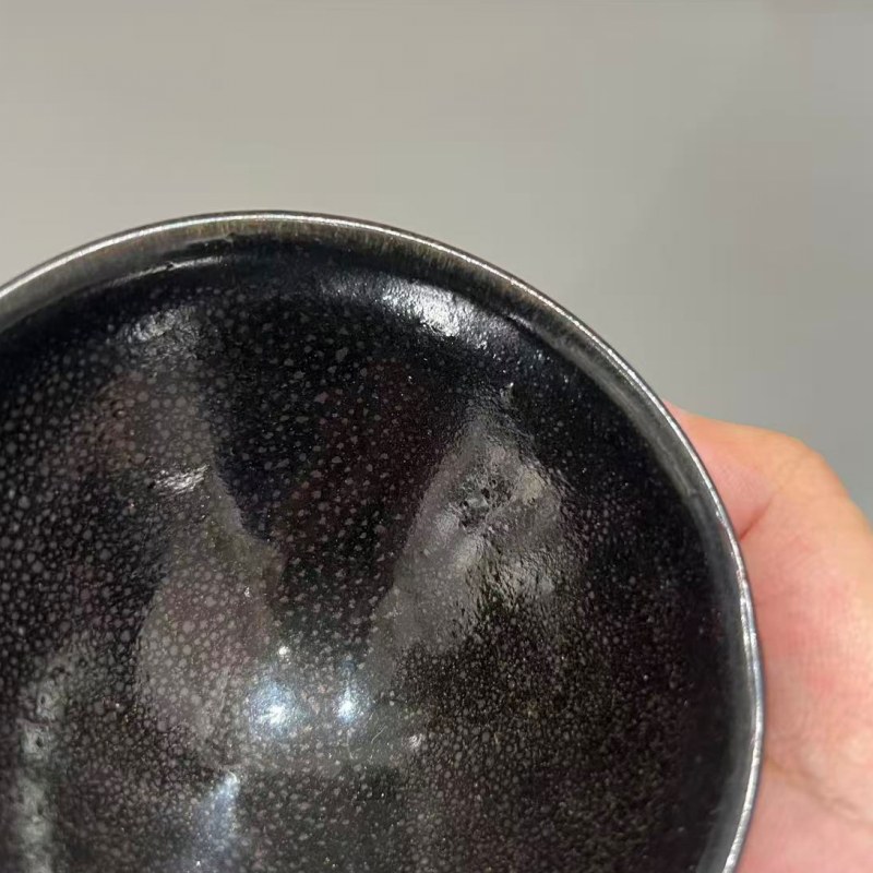 明代 黑釉油滴盏 - 图5
