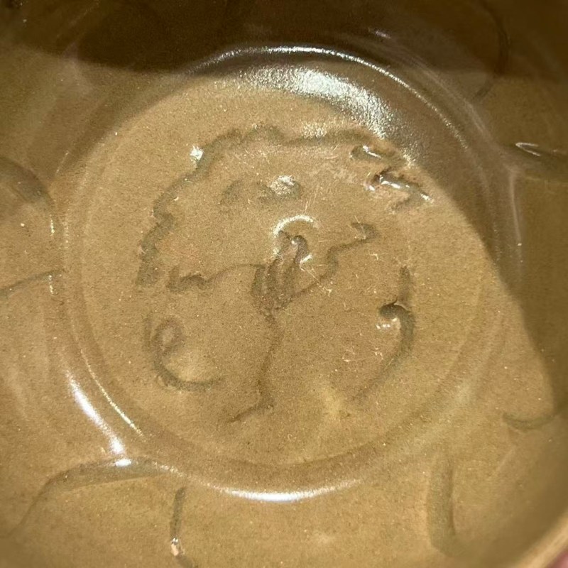 明代 龙泉窑青黄釉卧足杯 - 图5