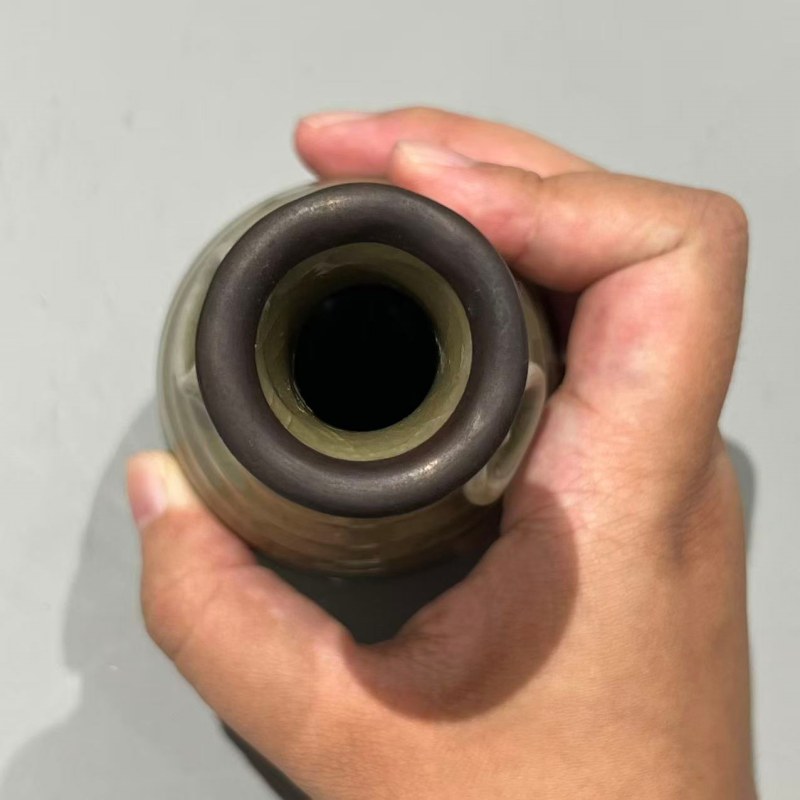 明代 龙泉窑青釉辅首弦纹瓶一对 - 图12