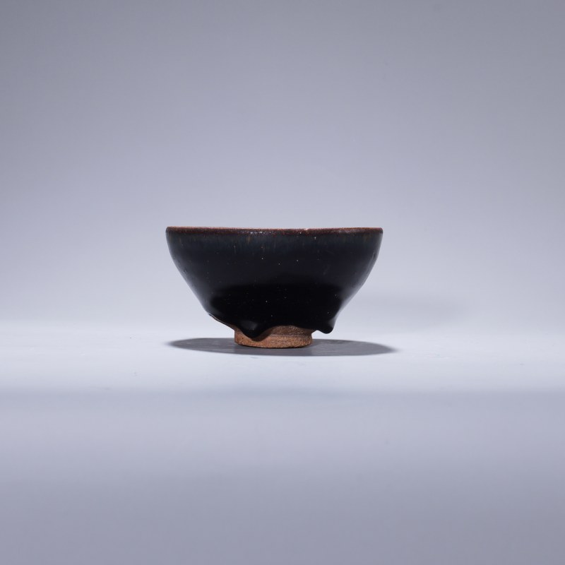 明代 黑釉描银盏 - 图2