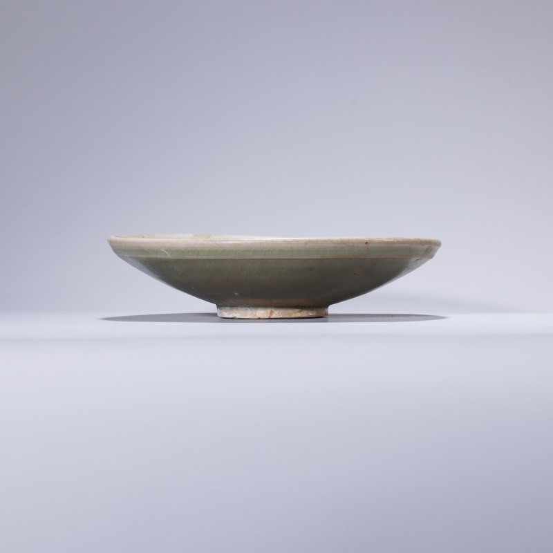 明代 青釉刻花盘 - 图2