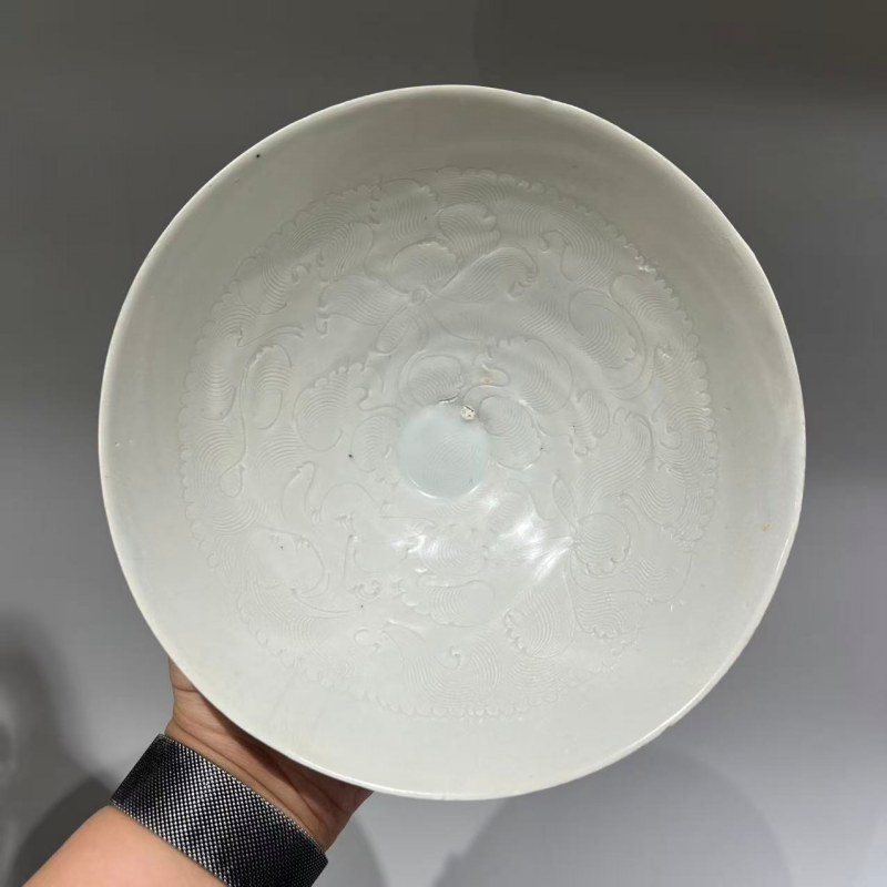 明代 青白釉刻花大碗 - 图4