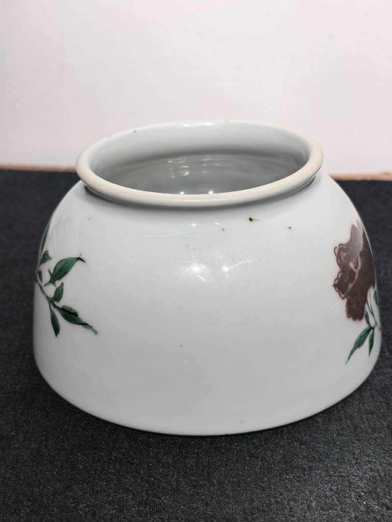 清康熙 臧窑五彩釉里红折枝花马蹄尊 - 图57