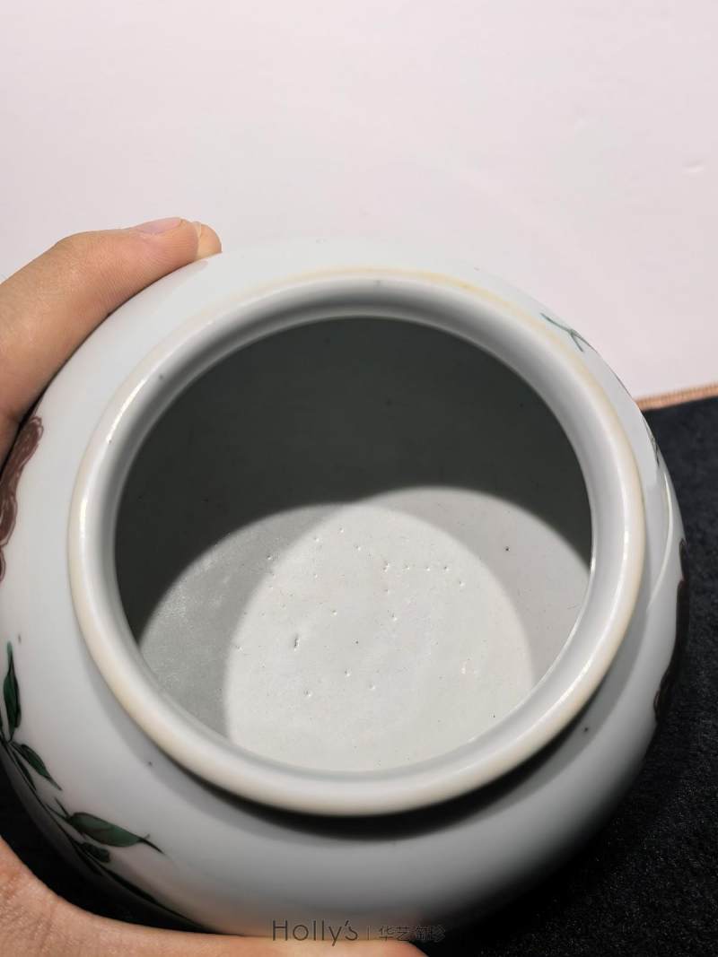 清康熙 臧窑五彩釉里红折枝花马蹄尊 - 图59