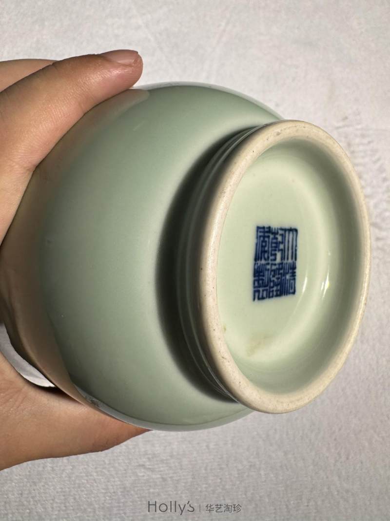 清乾隆 粉青釉茶叶罐 - 图18