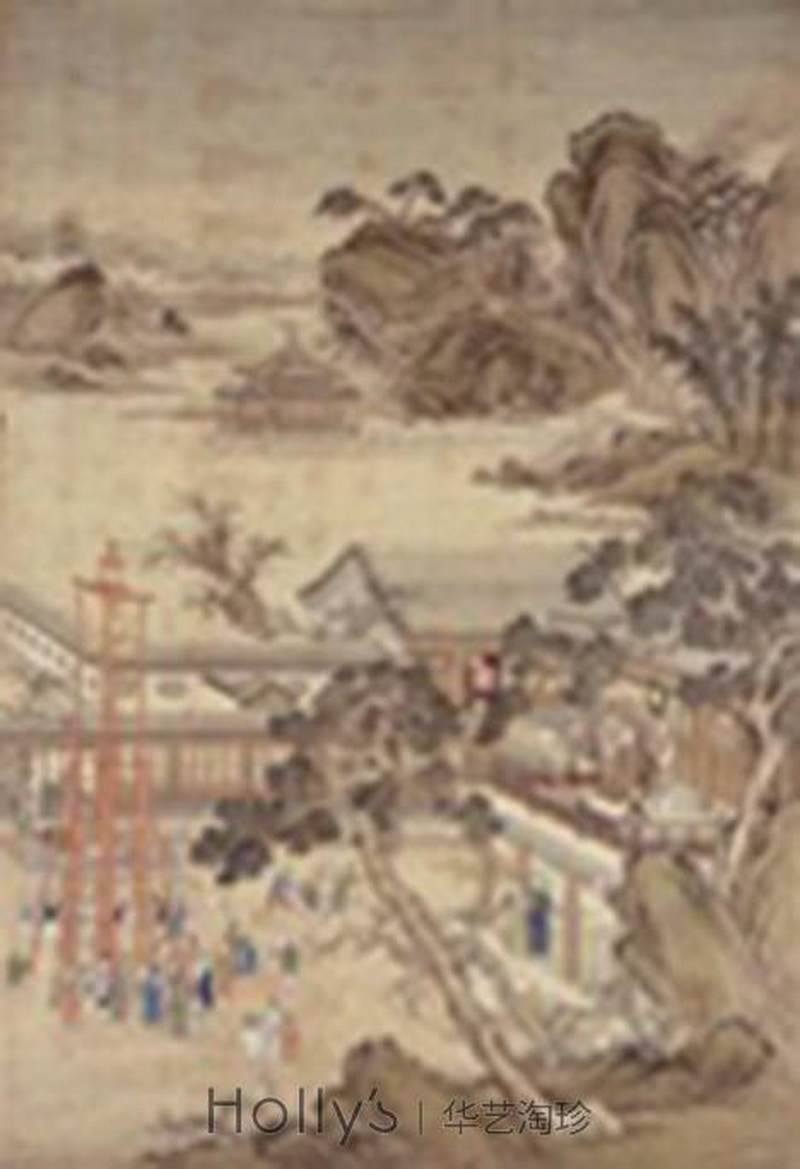 清乾隆 御制洋彩雕瓷「万国来朝」山高水长大挂屏 - 图51