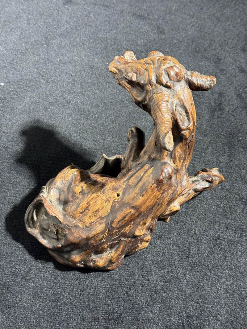 明 沉香雕卧牛摆件 - 图15