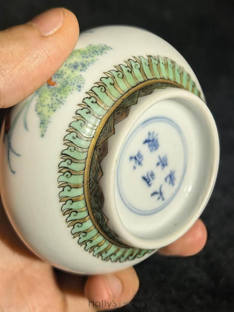 清雍正 仿明式斗彩岁寒三友、灵仙祝寿图小荸荠瓶 - 图28