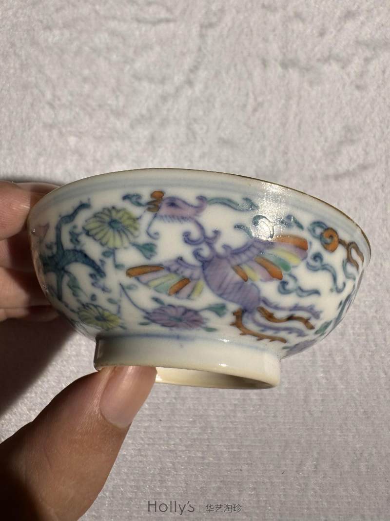 清雍正 斗彩龙凤纹小碟六只 （一组） - 图32