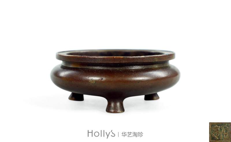 清早期 「名德」款铜鬲式琴炉 - 图6