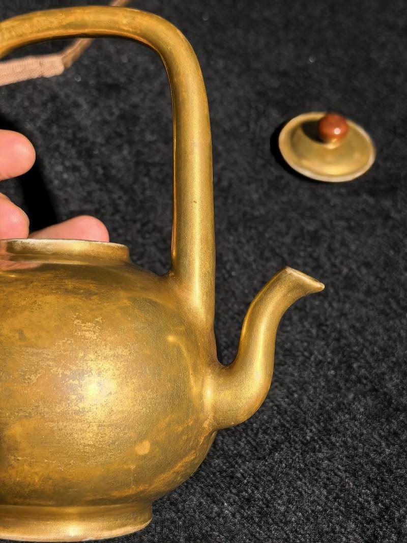 清雍正 金釉提梁壶 - 图33