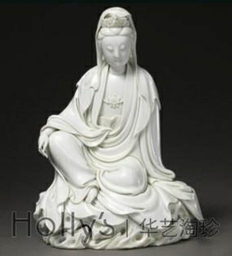 明 何朝水制德化窑白釉文昌帝君坐像 - 图15