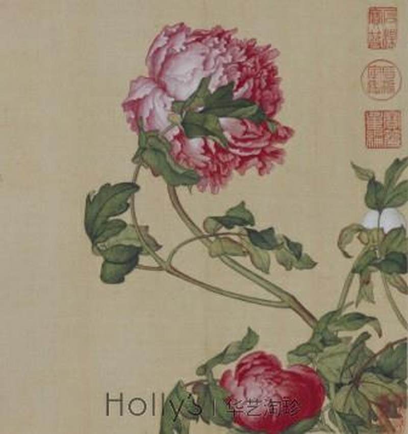 清乾隆 蓝地描金开光镂雕粉彩四季花卉套瓶 - 图57