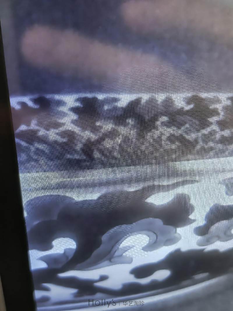 清康熙 五彩缠枝九莲纹大盘 （一对） - 图56