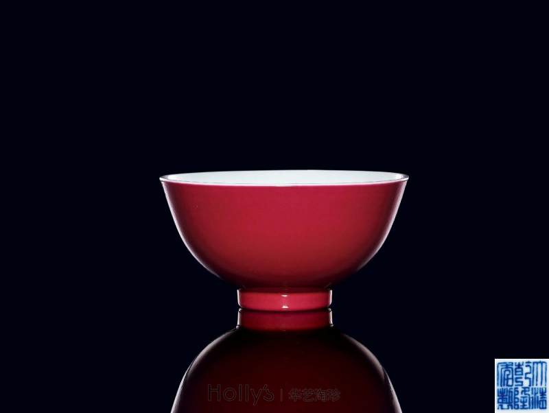 清乾隆 胭脂红釉茶碗 - 图15
