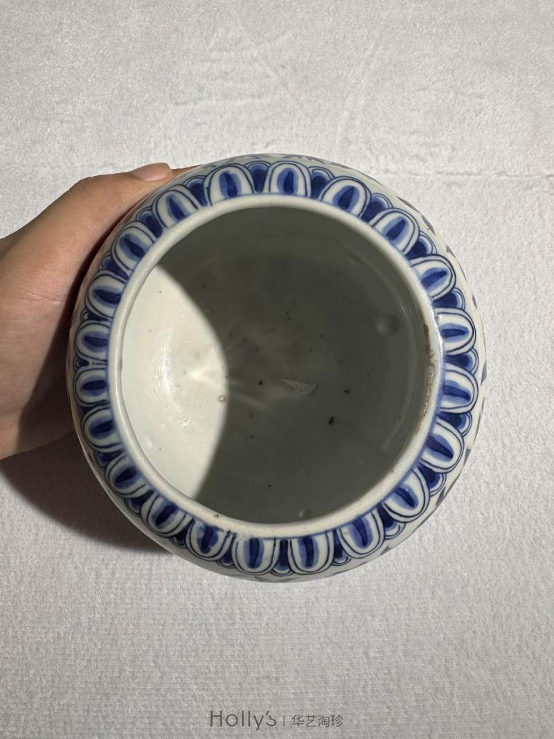 明万历 青花花鸟纹笔洗 - 图19