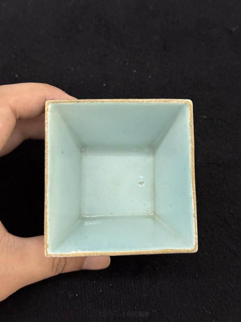 清乾隆 唐英制粉彩灵仙祝寿诗文方斗杯 - 图14