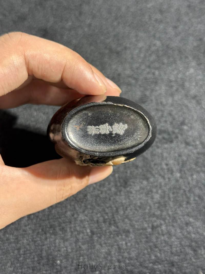 明 朱华制紫檀嵌百宝喜上眉梢诗文瓶 - 图23