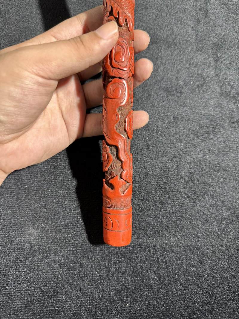 清 剔红云龙纹香筒 - 图19