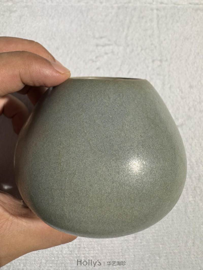 明初 钧釉鸡心罐（配座） - 图14