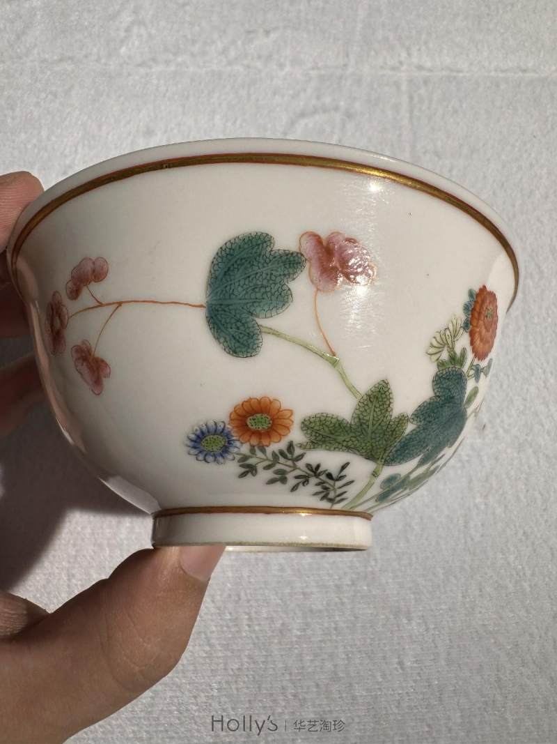 清光绪 粉彩花卉纹小碗 - 图28