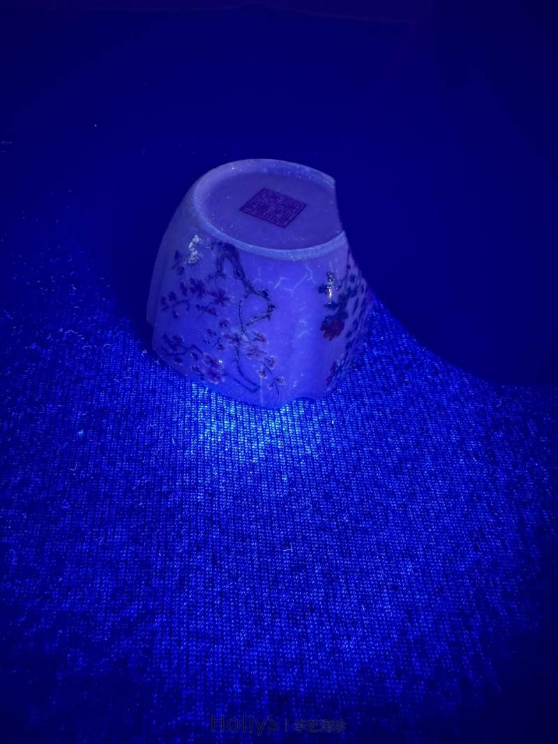 清嘉庆 粉彩四季花卉倭角杯 （一对） - 图19