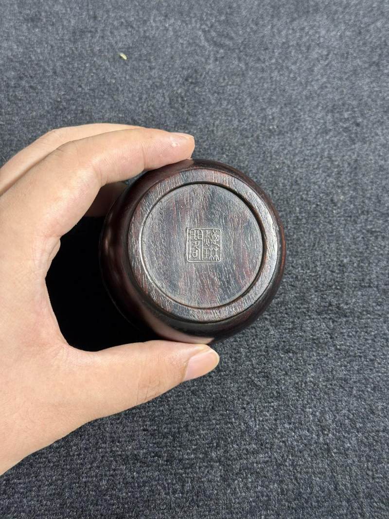 清 黄花梨嵌百宝花卉香盒 - 图11