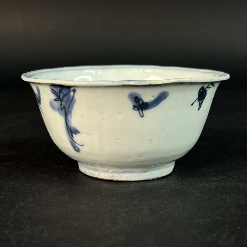 明晚期 青花花卉纹茶园 - 图3