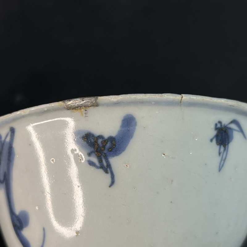 明晚期 青花花卉纹茶园 - 图6