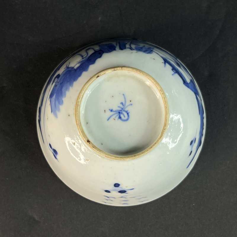 清中期 青花人物纹茶园 - 图7