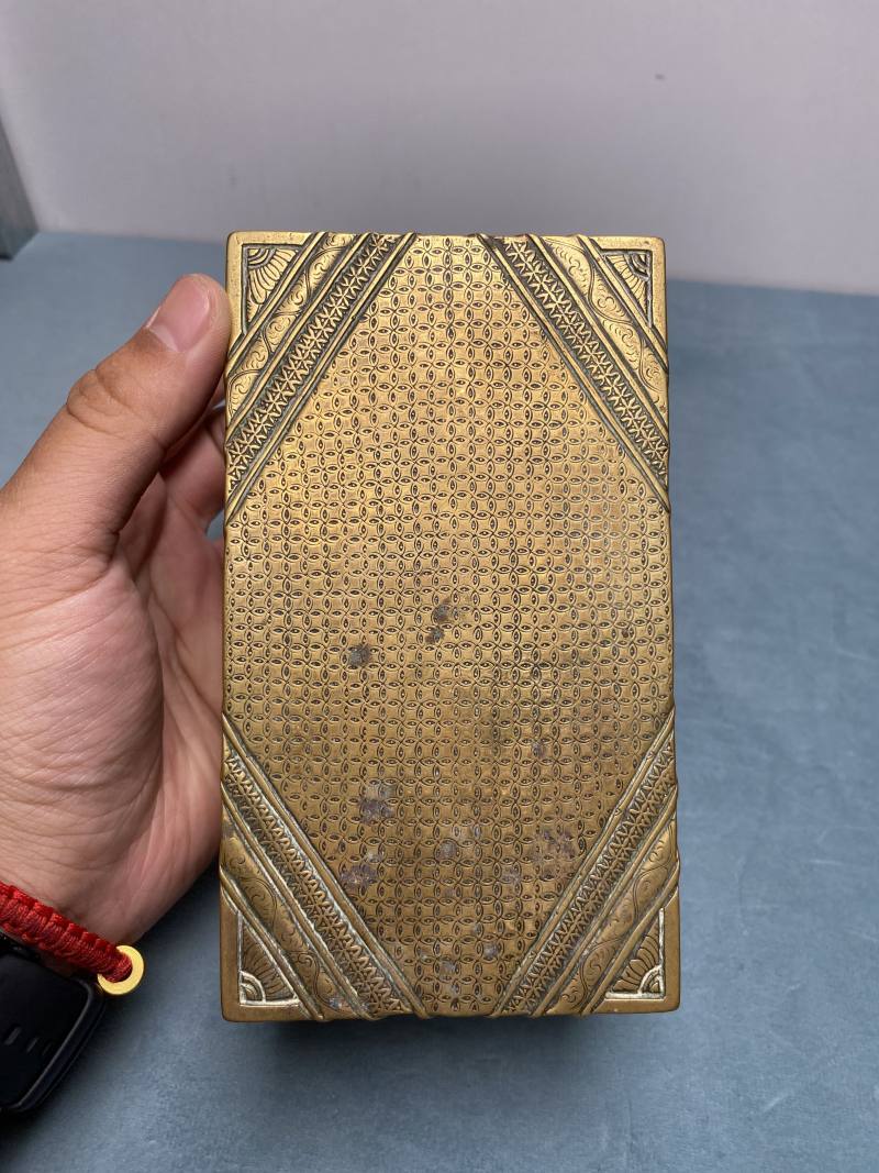 清 铜狮摆件一对 - 图23