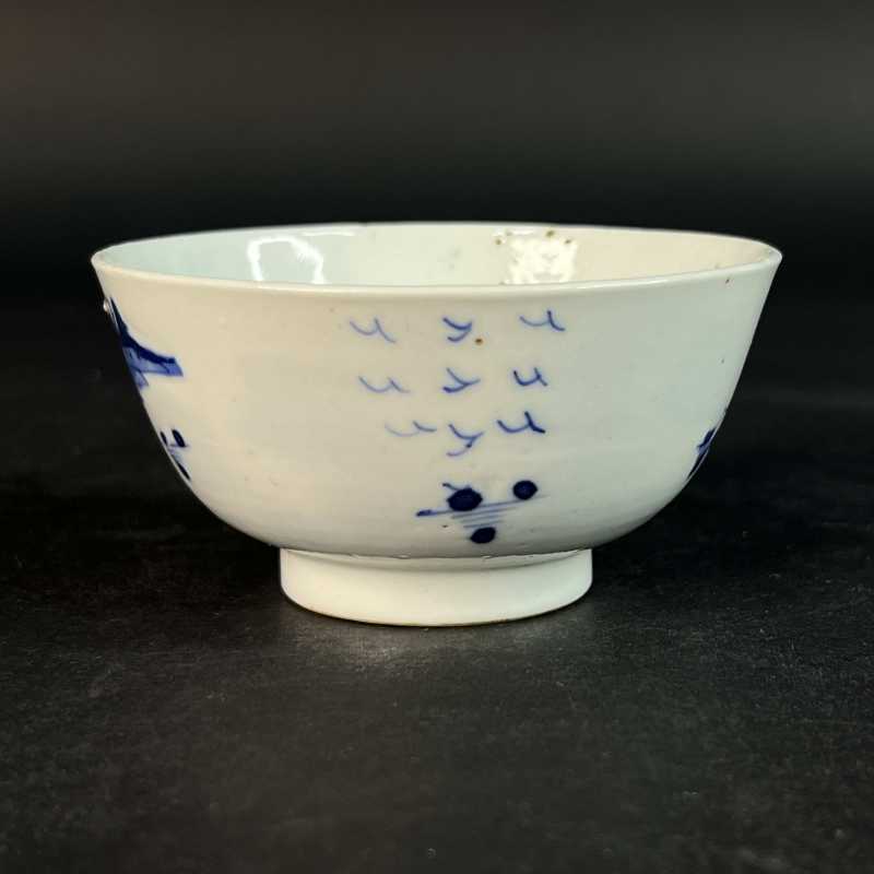 清中期 青花人物纹茶园 - 图3