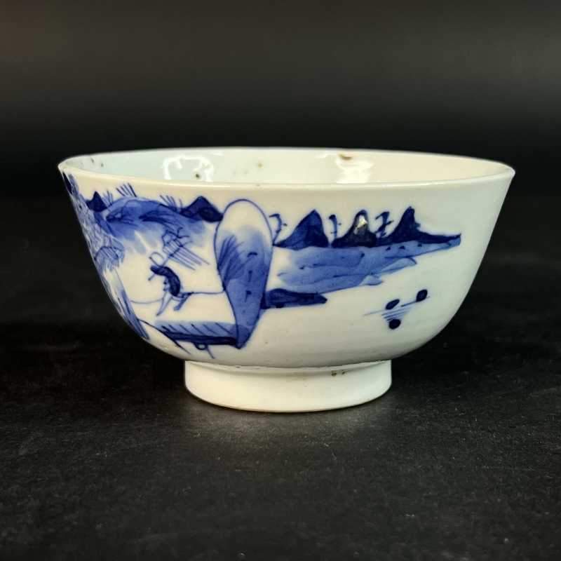 清中期 青花人物纹茶园 - 图4