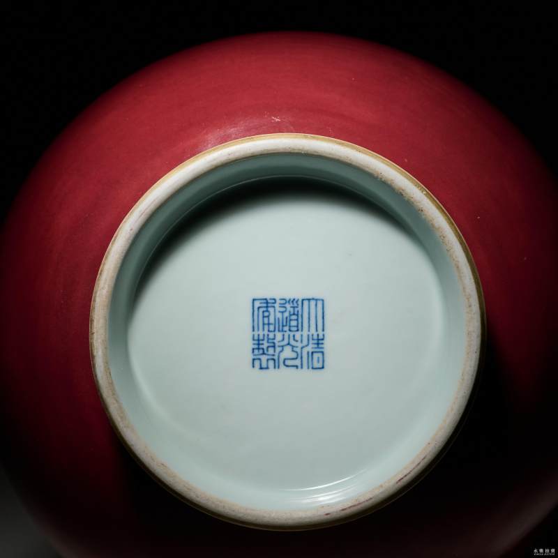 清道光 霁红釉玉壶春瓶 - 图6