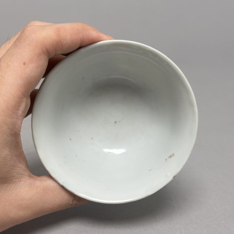 明晚期 白釉杯一对 - 图5