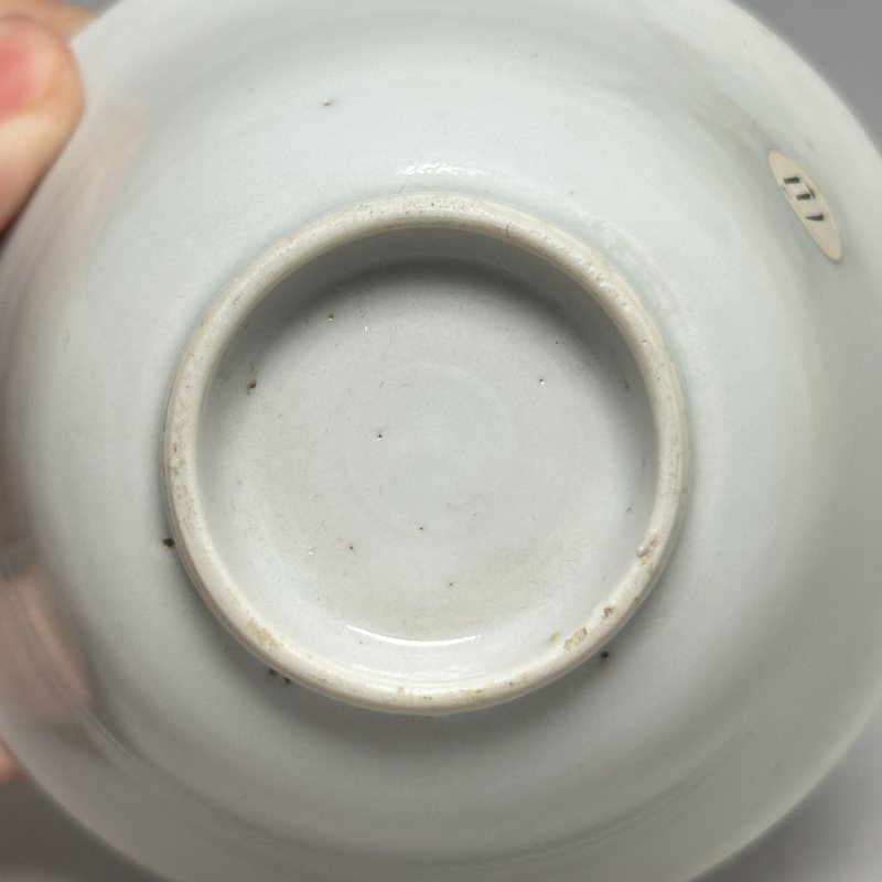 明晚期 白釉杯一对 - 图7