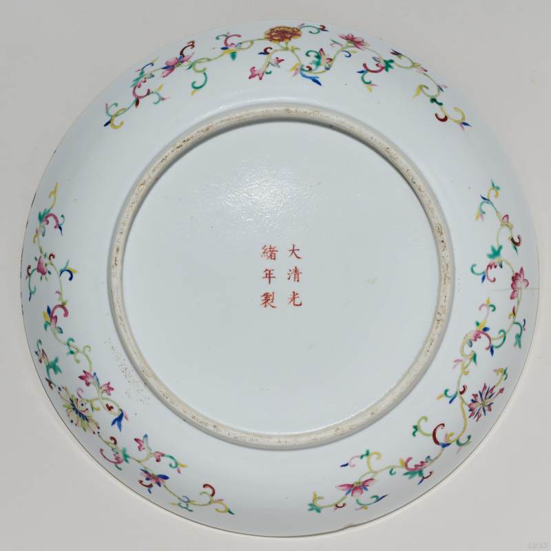 清光绪 粉彩八吉祥纹大盘 - 图5