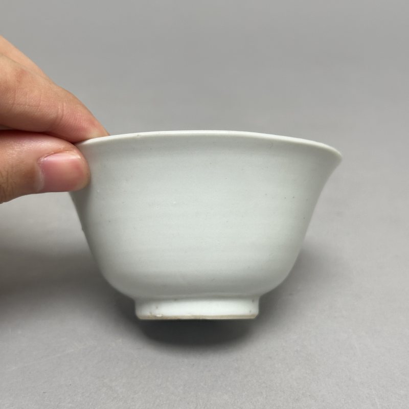 明晚期 白釉杯一对 - 图10