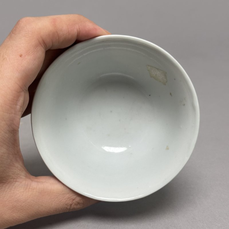 明晚期 白釉杯一对 - 图11