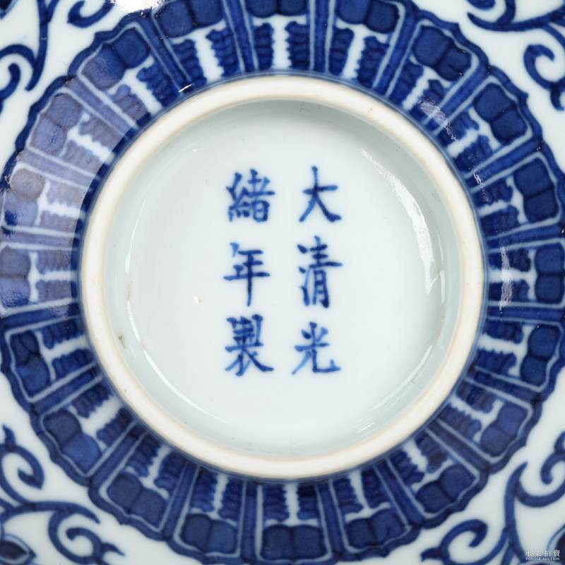 清光绪 青花八吉祥碗 - 图7