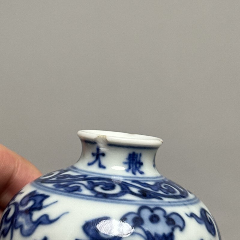 清雍正 青花缠枝莲纹梅瓶 - 图10