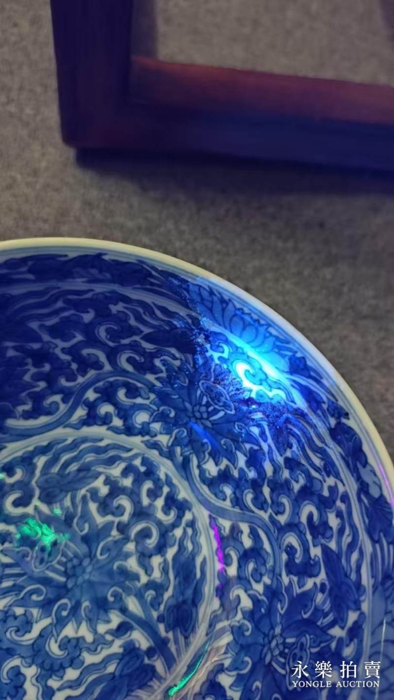 清康熙 青花缠枝牡丹纹碗 - 图6