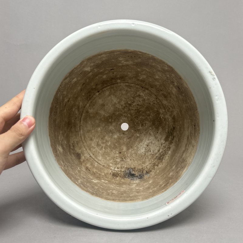 清晚期 矾红金玉满堂花盆一对 - 图7