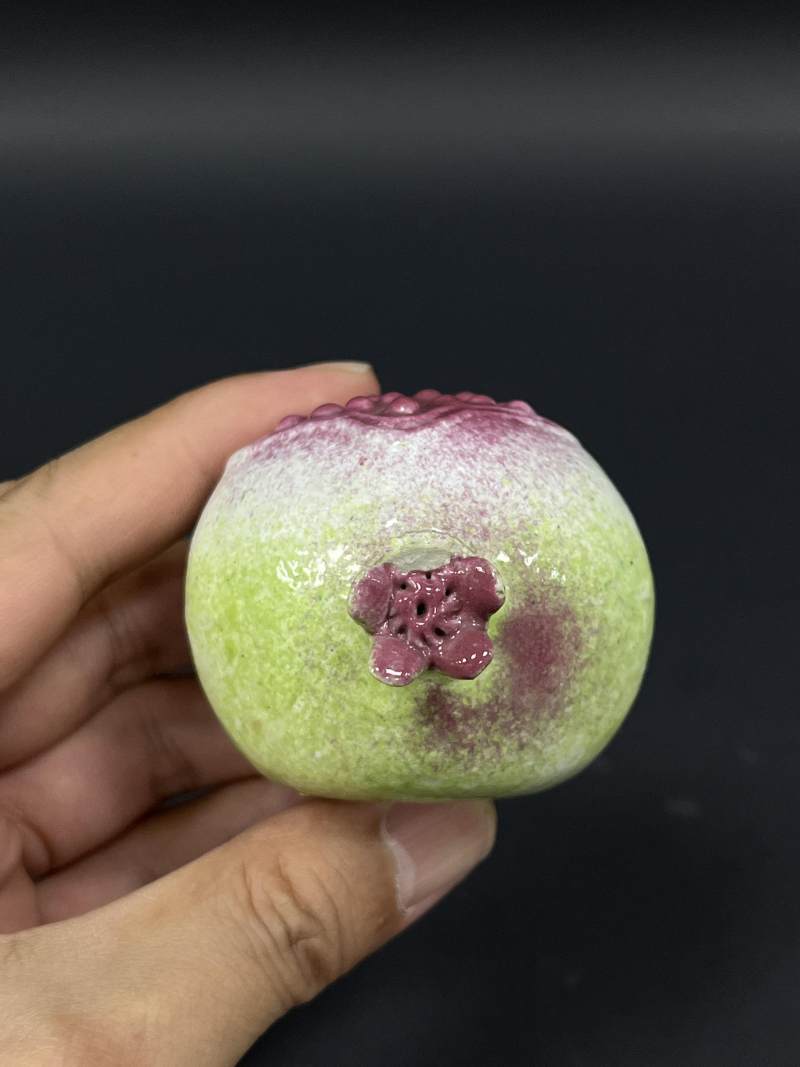 清晚期  粉彩供果一对 - 图13