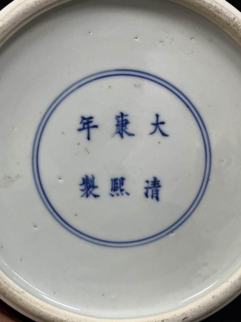 清晚期  五彩博古图将军罐 - 图12