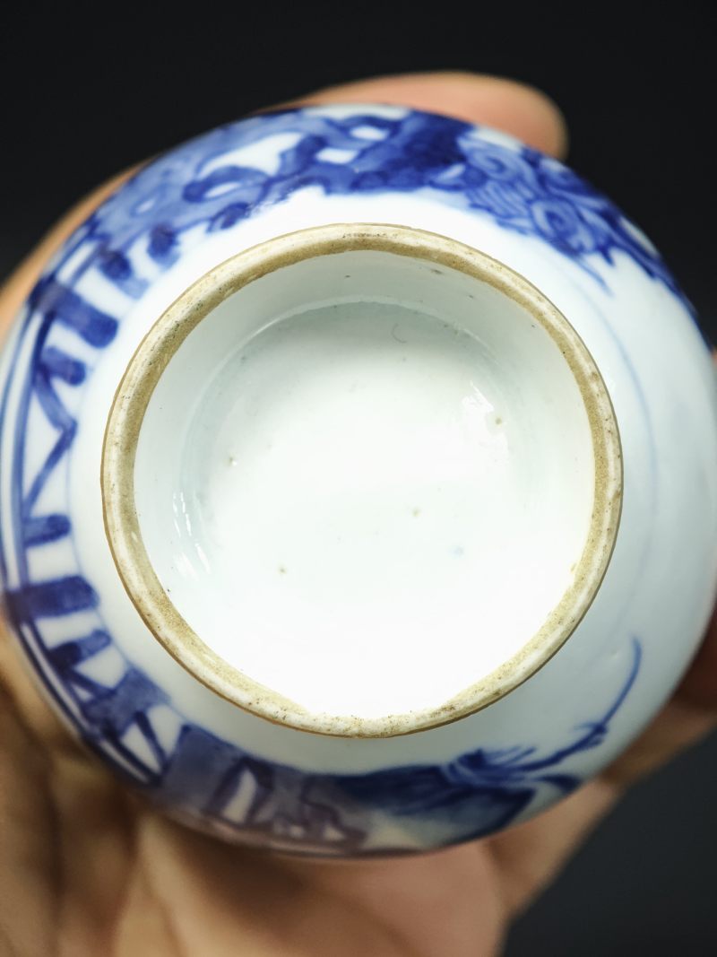 清乾隆  青花岁寒三友图小玉壶春瓶 - 图5